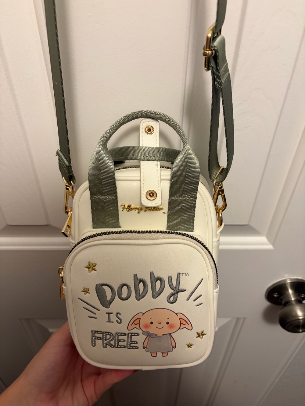 Cream "Dobby Is Free" Mini Crossbody Bag